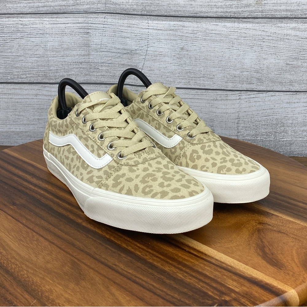 Vans Ward Suede Animal Print Desert Taupe Lace Up Sneaker Women’s Shoe Size 9 - Picture 3 of 11